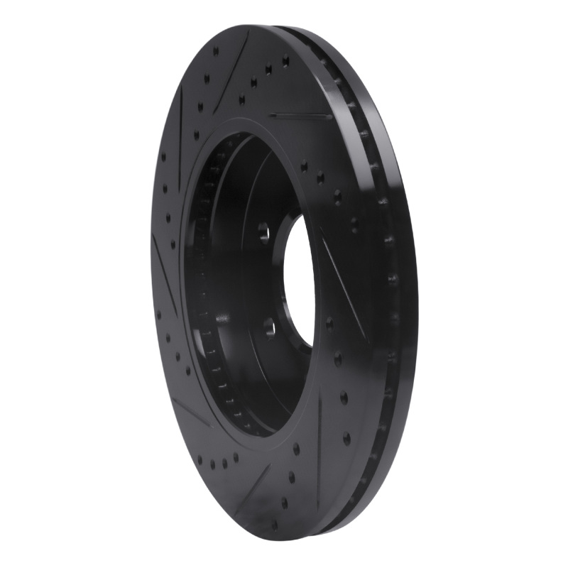 Ford F-150 Brake Rotor (1) - Front Right - R1 Concepts - Drilled & Slotted - Black - `04-`08